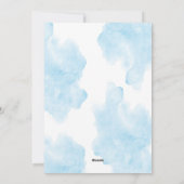 Blue Baby Boy Dusche Einladung (Rückseite)