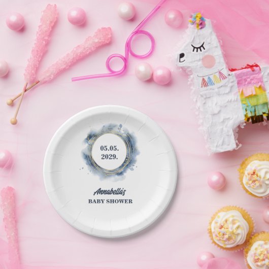 Blue Baby Boy Dusche Pappteller (Party)