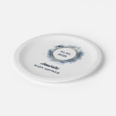 Blue Baby Boy Dusche Pappteller (Schrägansicht)