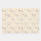 Blue Baby Boy Elephant Geschenkpapier Set (Vorderseite 2)