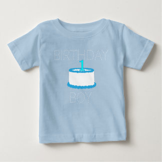 Blue Baby Boy First Birthday Shirt