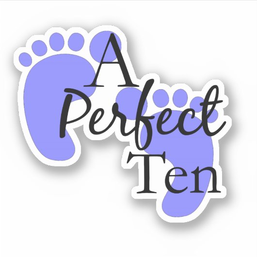 Blue Baby Boy Foot druckt die Cut Sticker Decal (Vorderseite)