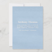 Blue Baby Boy Foto Clothesline Custom Ankündigung (Rückseite)