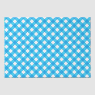 Blue Baby Boy Gingham Checkered Baby Dusche Seidenpapier
