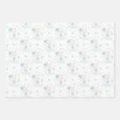 Blue Baby Boy Hot Air Balloons und Rabbit Geschenkpapier Set (Vorderseite 2)