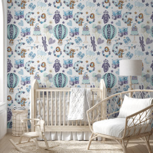 Blue Baby Boy Kinderzimmer Tapete