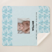 Blue Baby Boy Name Geburtsdatum | Foto Baby Sherpadecke (Vorderseite (Horizontal))