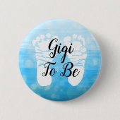 Blue Baby Boy Ombre Gigi wird Baby Showgeschenk Button (Vorderseite)