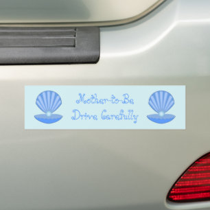 Blue Baby Boy Oyster Muschel und Pearl Custom Autoaufkleber