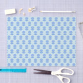 Blue Baby Boy Oyster Muschel und Pearl Gemustert Seidenpapier (Handwerk)
