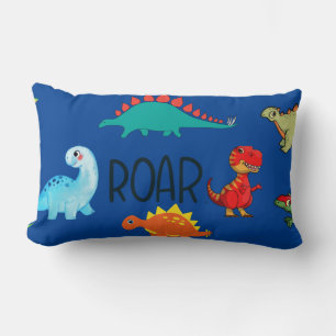 Blue Baby Boy Roar Lumbar Pillow Lendenkissen