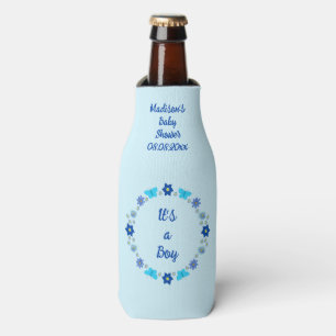 Blue Baby Boy Schmetterlinge und Blume Babydusche Flaschenkühler