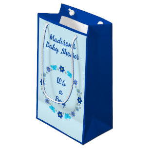 Blue Baby Boy Schmetterlinge und Blume Babydusche Kleine Geschenktüte