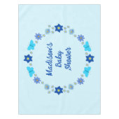 Blue Baby Boy Schmetterlinge und Blume Babydusche Tischdecke (Vorderseite)