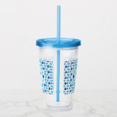 Blue Baby Boy Schmetterlinge und Blume Custom Acryltrinkbecher (Rechts)