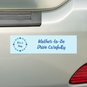 Blue Baby Boy Schmetterlinge und Blume Custom Autoaufkleber
