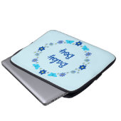 Blue Baby Boy Schmetterlinge und Blume Custom Laptopschutzhülle (Vorne Knopf)