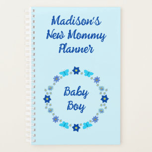 Blue Baby Boy Schmetterlinge und Blume Custom Planer