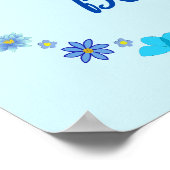 Blue Baby Boy Schmetterlinge und Blume Custom Poster (Ecke)