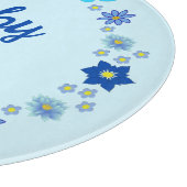 Blue Baby Boy Schmetterlinge und Blume Custom Schneidebrett (Ecke)