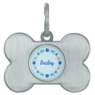 Blue Baby Boy Schmetterlinge und Blume Custom Tiermarke