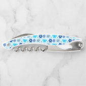 Blue Baby Boy Schmetterlinge und Blume Gemustert Kellnermesser (Rückseite)