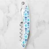 Blue Baby Boy Schmetterlinge und Blume Gemustert Kellnermesser (Vorderseite)