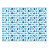 Blue Baby Boy Schmetterlinge und Blume Gemustert Tischdecke (Vorderseite (Horizontal))