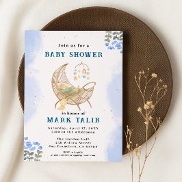 Blue Baby Boy Shower Invitation – Customizable Einladung