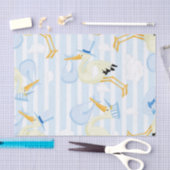 Blue Baby Boy Stork Seidenpapier (Handwerk)