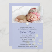 Blue Baby Boy Weihnachten Einladung (Vorne/Hinten)