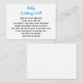 Blue Baby Boy will Baby Dusche Mini-Karten Begleitkarte (Vorne/Hinten)