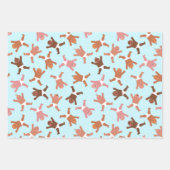 Blue Baby Boy Wrapping Paper Flat Sheet Set 3 Geschenkpapier Set (Vorderseite)