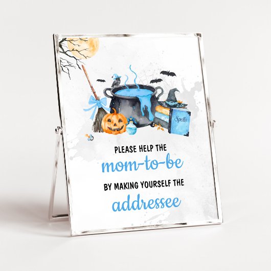 Blue Baby braut Envelope Station Schild