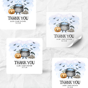 Blue Baby braut Halloween-Baby-Party Quadratischer Aufkleber