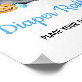 Blue Baby braut Hexenwindel-Raffle-Schild Poster (Ecke)