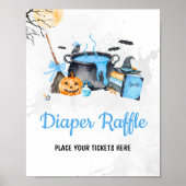 Blue Baby braut Hexenwindel-Raffle-Schild Poster (Vorne)