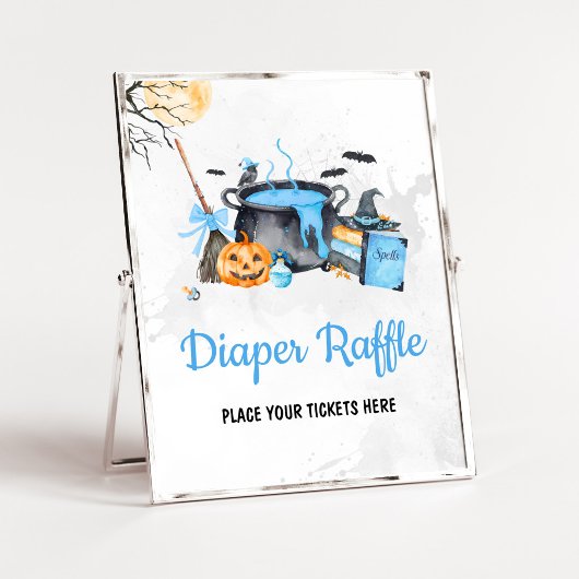 Blue Baby braut Hexenwindel-Raffle-Schild Poster