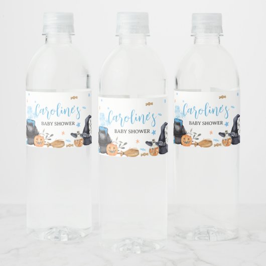 Blue Baby braut Niedliche Halloween Baby Dusche Wasserflaschenetikett (Flaschen)