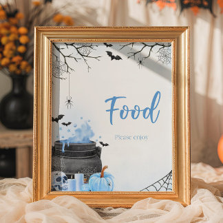 Blue Baby Brewing Halloween-Kessel-Essensschild Poster