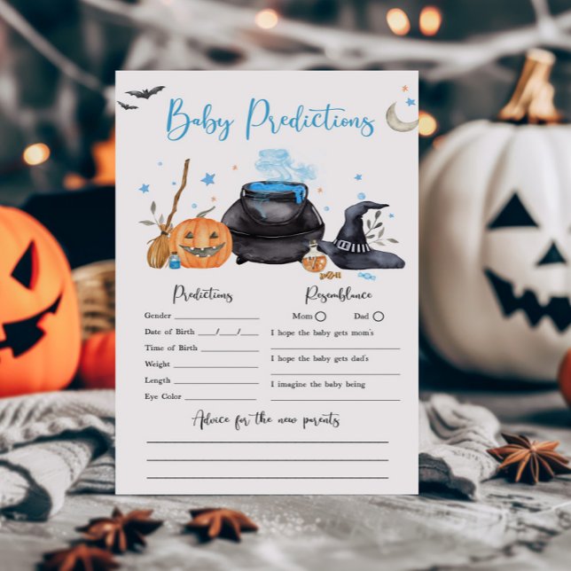 Blue Baby bricht Baby Predictions Game (Baby is Brewing Baby Shower Baby Predictions Game)