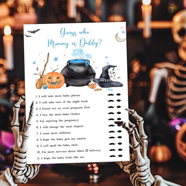 Blue Baby brütet Ratschläge, wer Mama oder Daddy G (Baby is Brewing Baby Shower Guess who Mommy or Daddy Game)