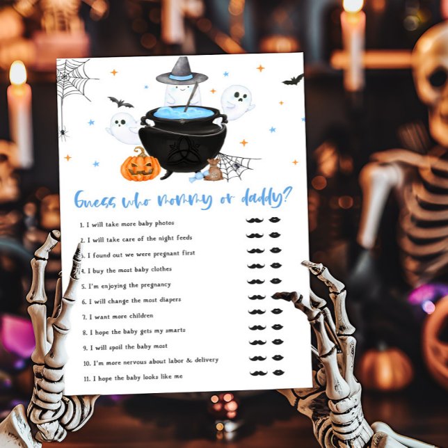 Blue Baby brütet Ratschläge, wer Mama oder Daddy G (Baby is Brewing Baby Shower Bingo Game Guess who Mommy or Daddy Game)