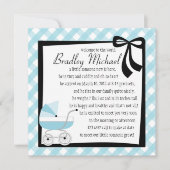 Blue Baby Buggy Einladung (Vorderseite)