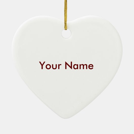 Blue Baby Buggy Heart Keramik Ornament (Hinten)