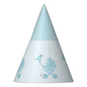 Blue Baby Carriage Baby Shooting Party Hat Partyhütchen (Links)