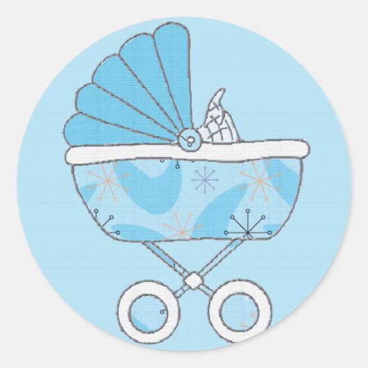 Blue Baby Carriage Sticker (Vorderseite)