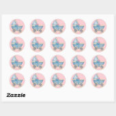 Blue Baby Carriage/Stroller Stickers (Blatt)