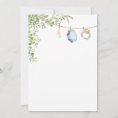 Blue Baby Clothes Baby Dusche Einladung (Rückseite)