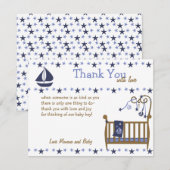 Blue Baby Crib Dankeskarte (Vorne/Hinten)